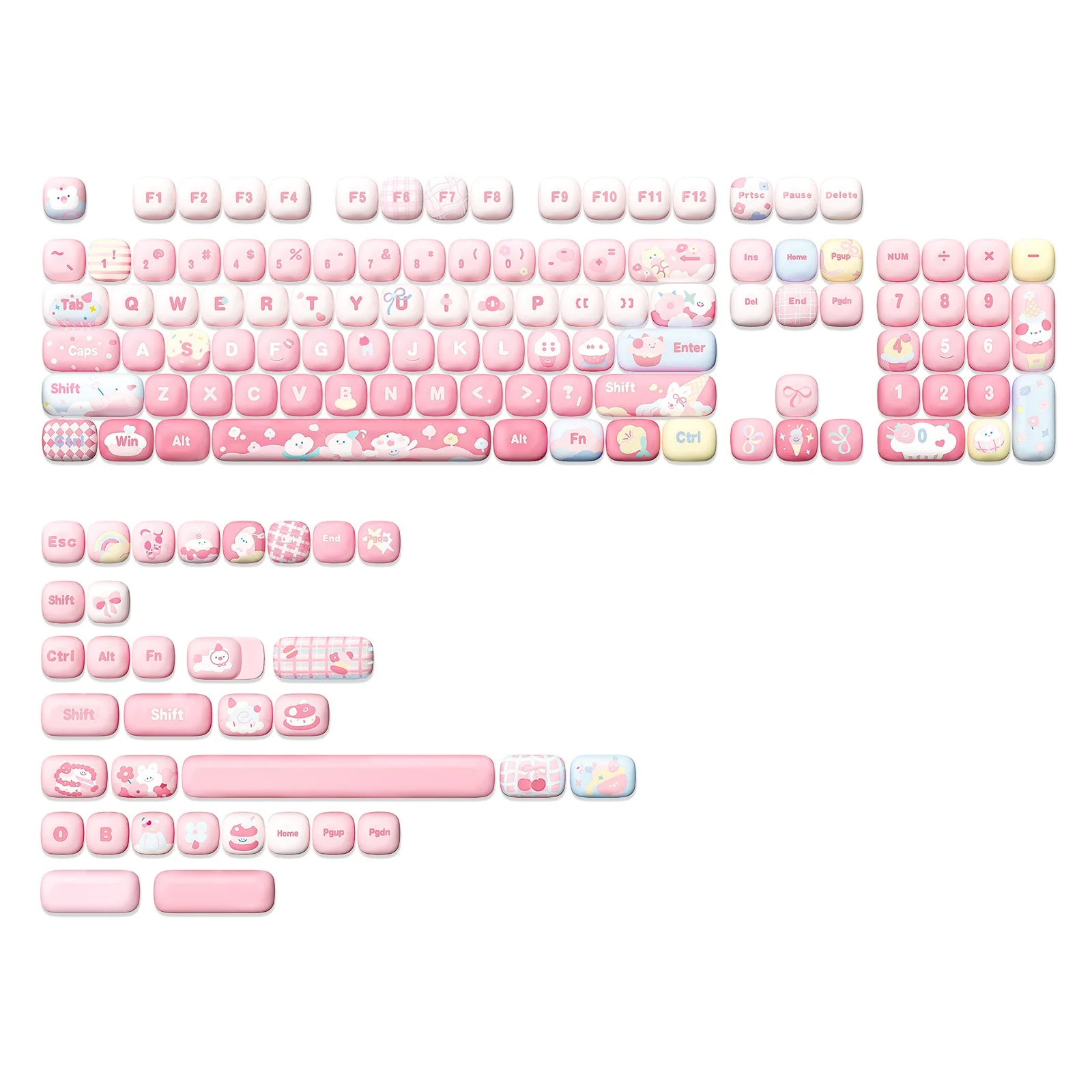 YUNZII Ice Cream MOG Profile PBT Keycap Set - 138 keys - Image 3