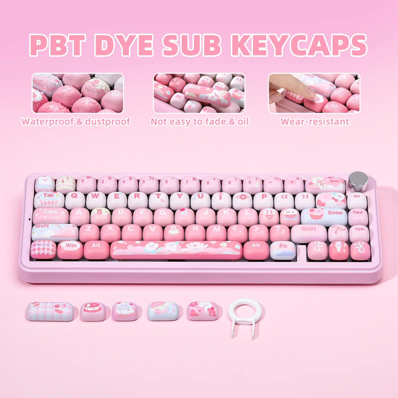YUNZII Ice Cream MOG Profile PBT Keycap Set - 138 keys - Image 5