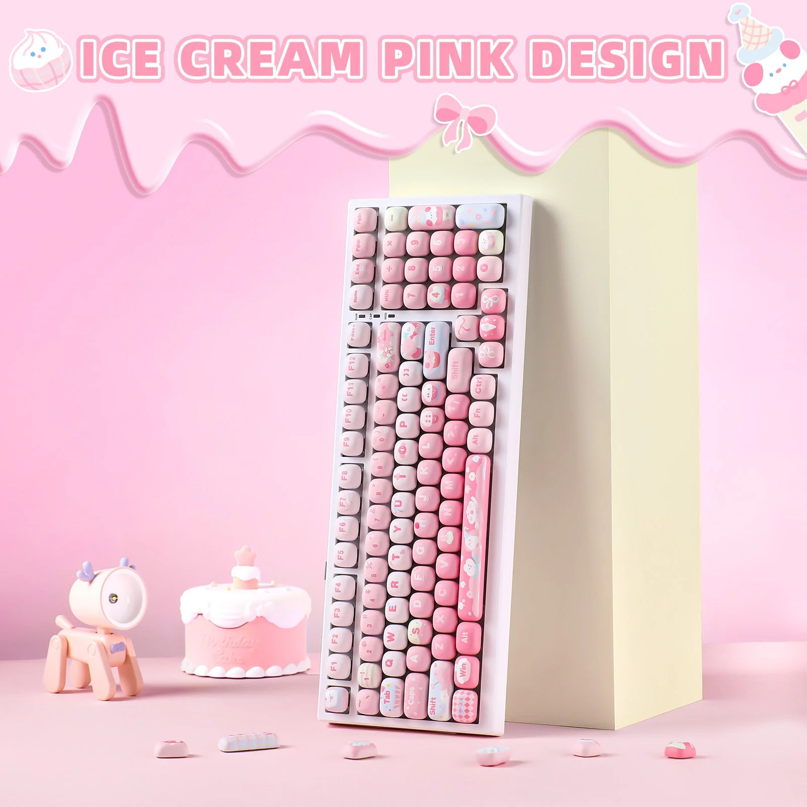 YUNZII Ice Cream MOG Profile PBT Keycap Set - 138 keys - Image 8