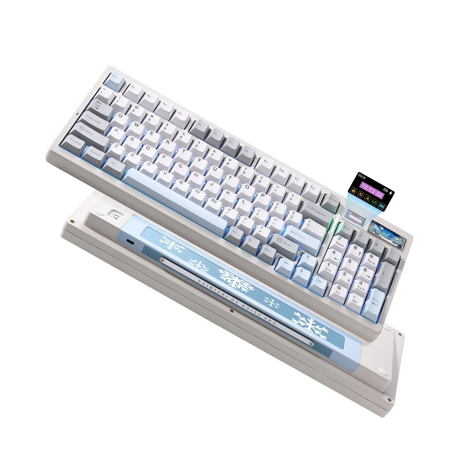 YUNZII IF99 QMK/VIA Full Size Wireless Mechanical Keyboard with LCD Screen - Image 10
