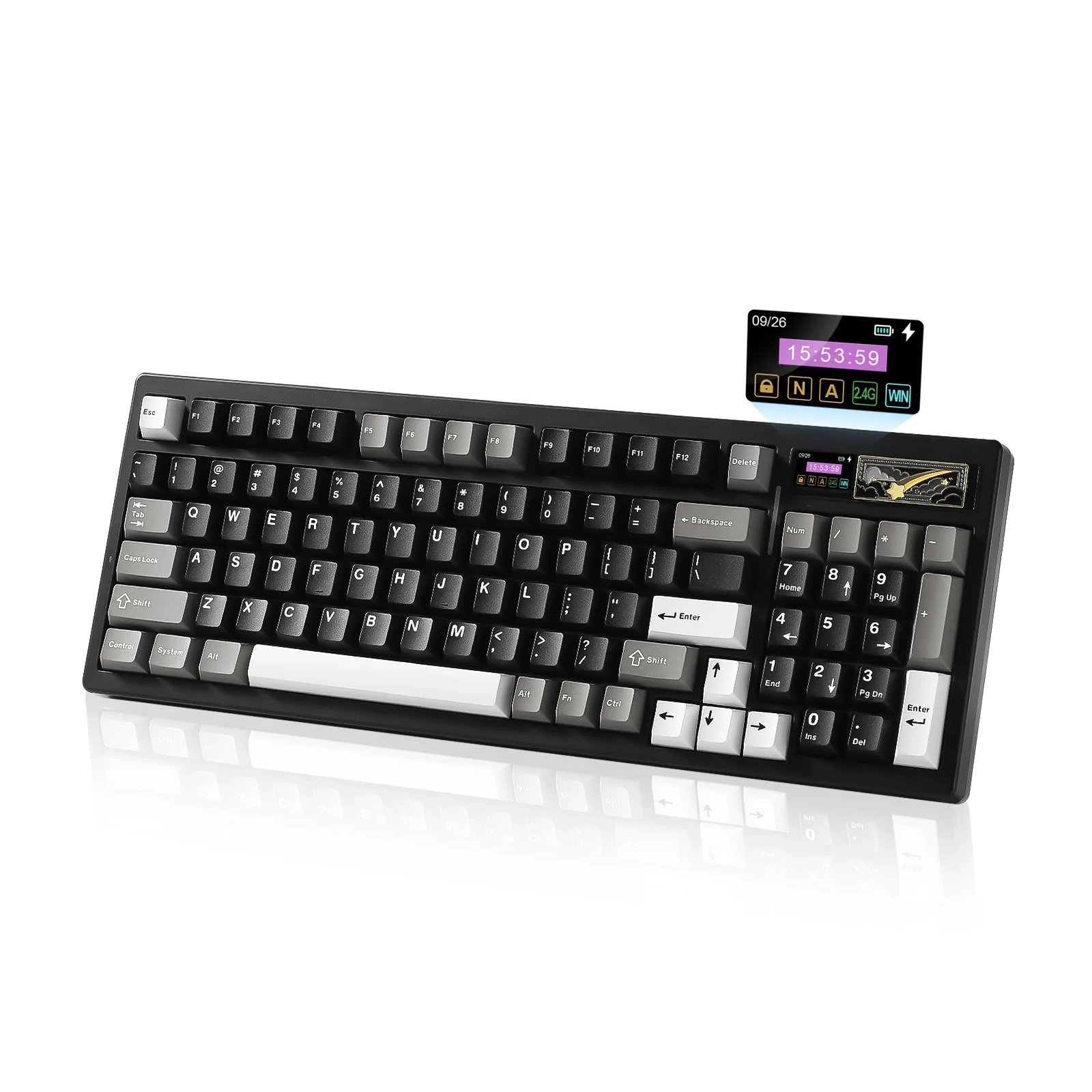 YUNZII IF99 QMK/VIA Full Size Wireless Mechanical Keyboard with LCD Screen - Image 4