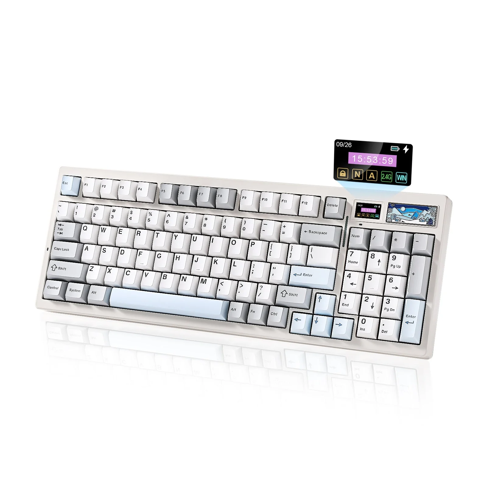 YUNZII IF99 QMK/VIA Full Size Wireless Mechanical Keyboard with LCD Screen - Image 9