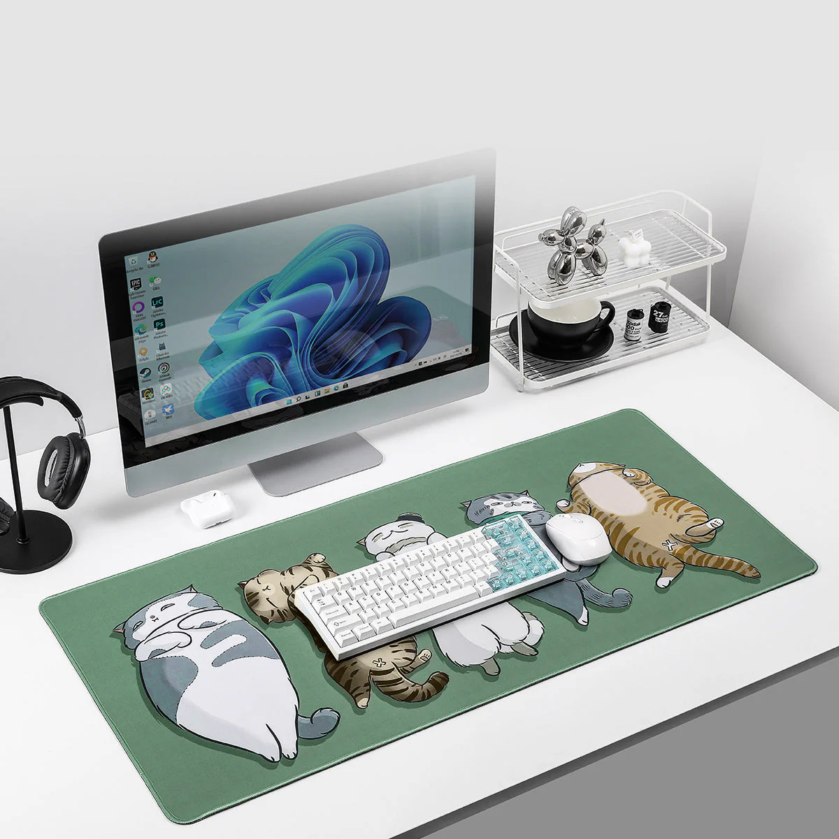 YUNZII Full Size Desk Mat 900x400x3mm Cat Mousepad - Image 10