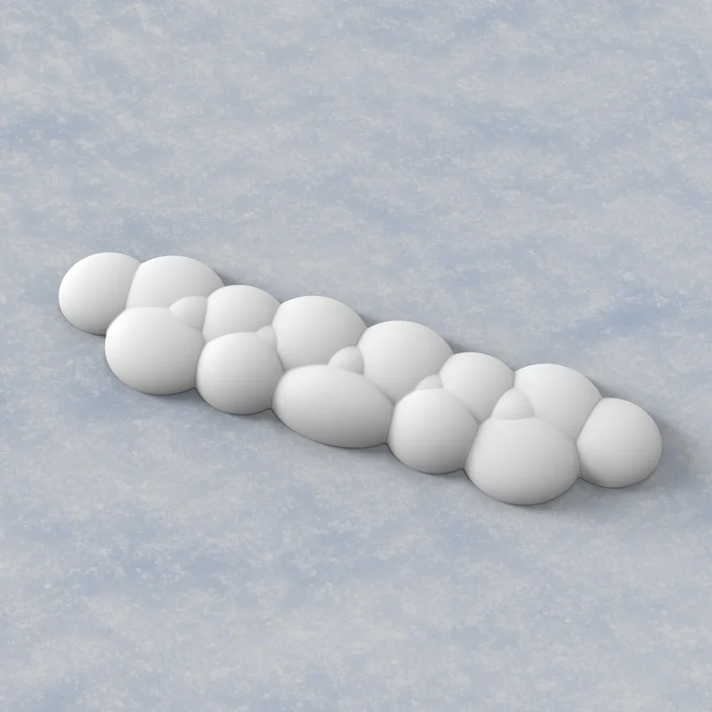YUNZII Marshmallow Keyboard Wrist Rest 380 x 100 x 25mm - Image 5